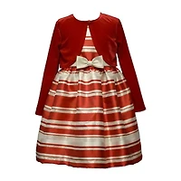 Bonnie Jean Little Girls Striped Dress Set