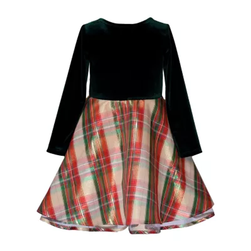 Bonnie Jean Big Kid Girls Long Sleeve Fit + Flare Dress
