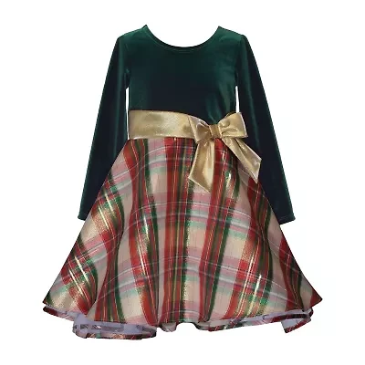 Bonnie Jean Big Kid Girls Long Sleeve Fit + Flare Dress