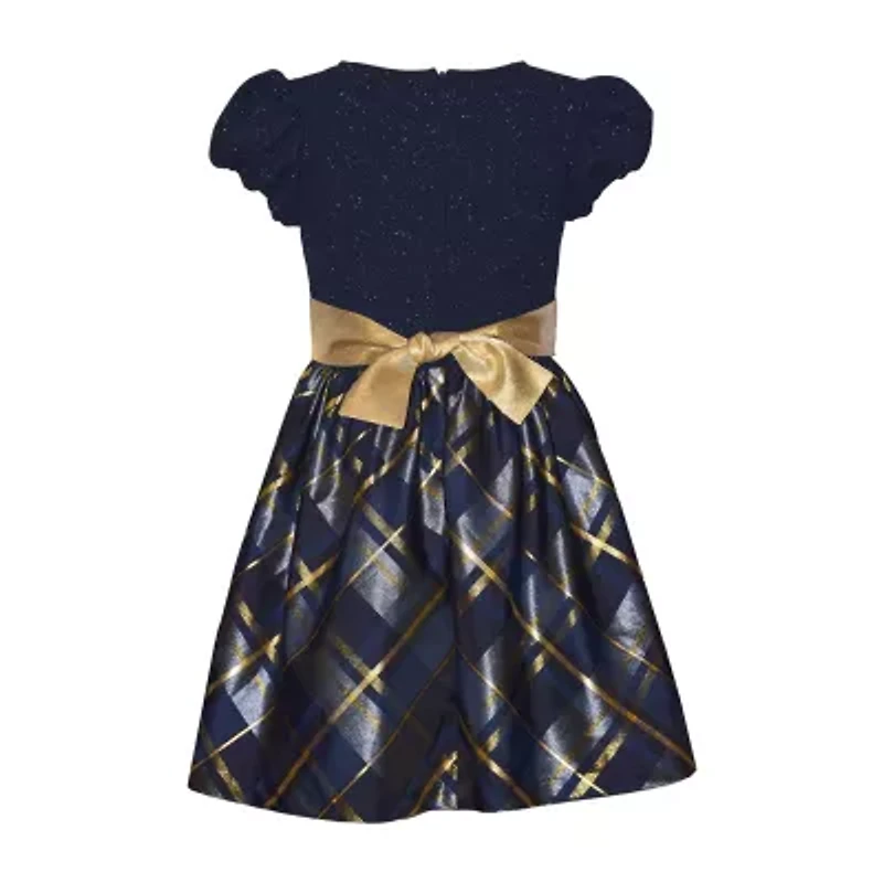 Bonnie Jean Little & Big Kid Girls Short Sleeve Fit + Flare Dress