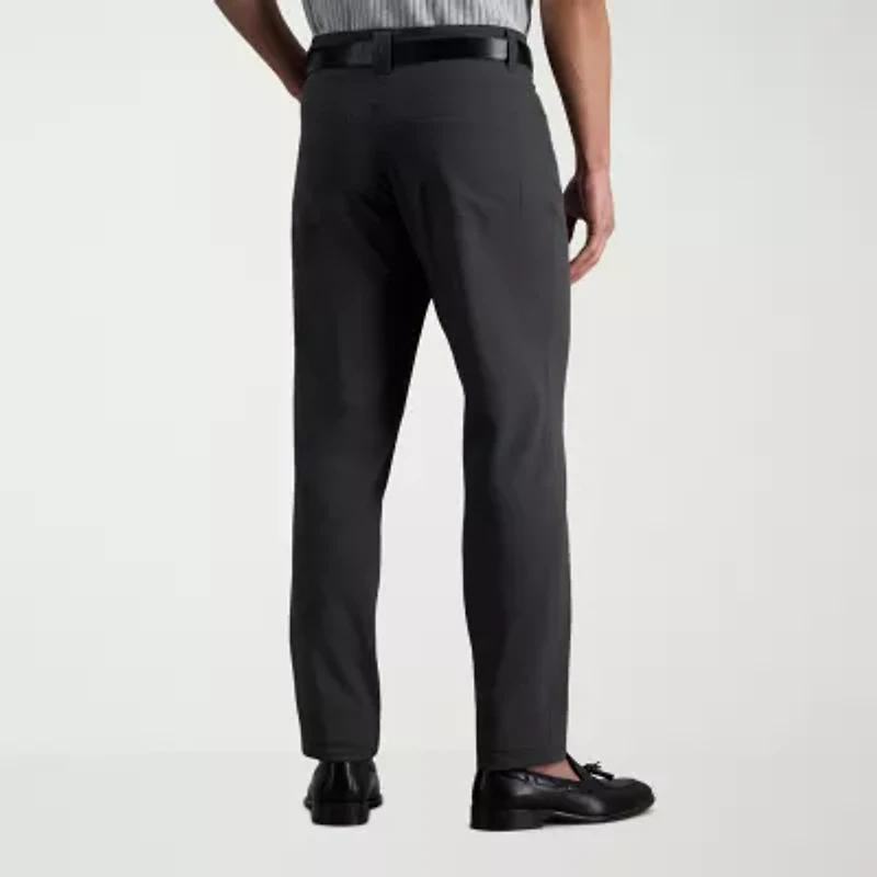 Haggar Sport Travel Performance 5 Pocket Mens Straight Fit Flat Front Pant