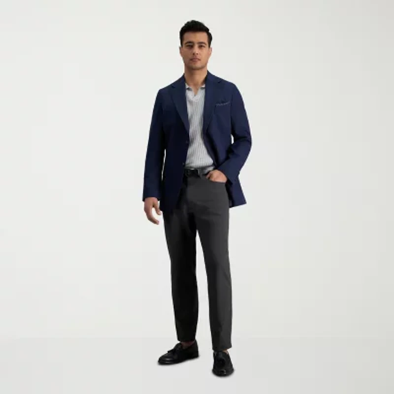 Haggar Sport Travel Performance 5 Pocket Mens Straight Fit Flat Front Pant