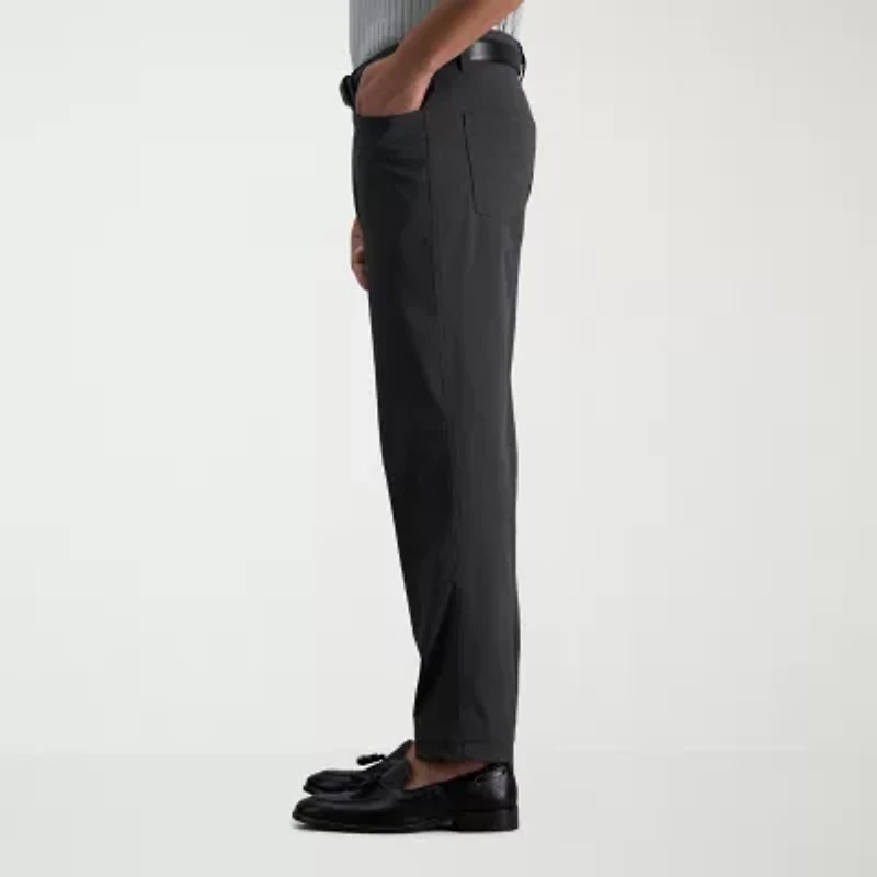 Haggar Sport Travel Performance 5 Pocket Mens Straight Fit Flat Front Pant