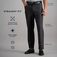 Haggar Sport Travel Performance 5 Pocket Mens Straight Fit Flat Front Pant
