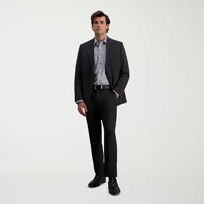 Haggar JMH Mens Comfort Waistband Straight Fit Dress Flat Front Pant