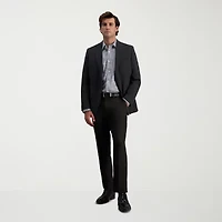 Haggar JMH Mens Comfort Waistband Straight Fit Dress Flat Front Pant