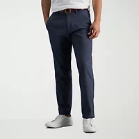 Haggar Life Khaki Comfort Chino Mens Straight Fit Flat Front Pant