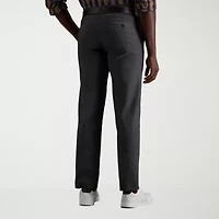 Haggar Life Khaki Comfort Chino Mens Straight Fit Flat Front Pant
