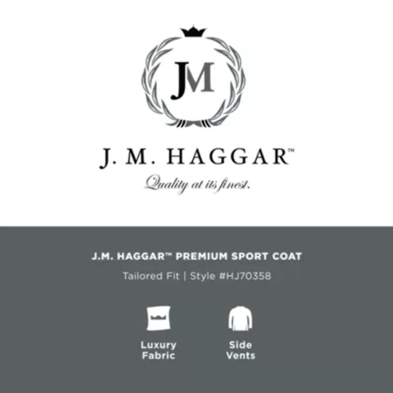 Haggar JMH Glen Plaid Mens Plaid Sport Coat