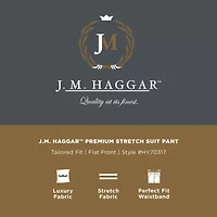 Haggar JMH Tailored Mens Stretch Fabric Modern Fit Flat Front Suit Pant