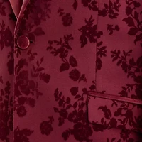 J. Ferrar Evening Edition Velour Mens Big and Tall Floral Tuxedo Jacket