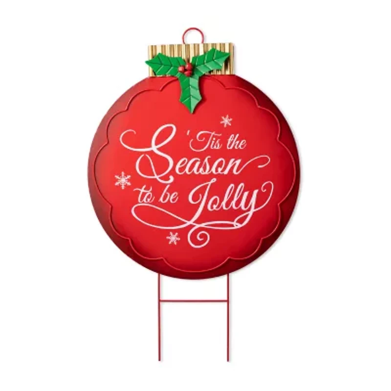 Glitzhome 32" Metal Ornament Christmas Yard Art