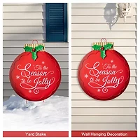 Glitzhome 32" Metal Ornament Christmas Yard Art