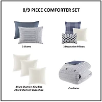 Madison Park Signature Essence Cotton Clip Jacquard Comforter Set