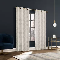 Sun Zero Atmosphere Davenport Grommet Top 100% Blackout Single Curtain Panel