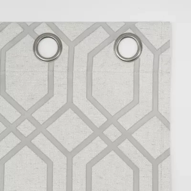 Sun Zero Atmosphere Davenport Grommet Top 100% Blackout Single Curtain Panel