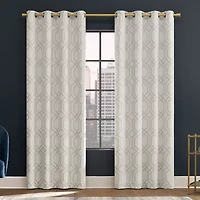 Sun Zero Atmosphere Davenport Grommet Top 100% Blackout Single Curtain Panel