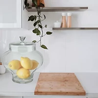 14.5'' Clear Segmented Glass Container with Lid