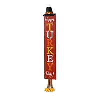 Glitzhome 58.5" Wooden "Happy Turkey Day" Thanksgiving Porch Sign