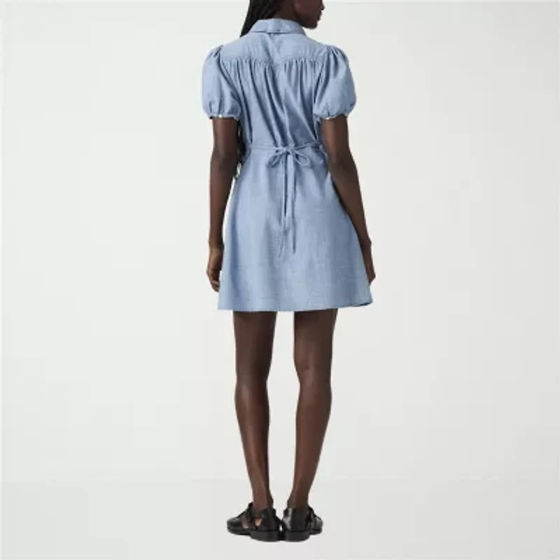 Levi's Womens Short Sleeve Sheath Dress