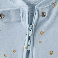 Carter's Toddler Girls Footed Rib Round Neck Long Sleeve One Piece Pajama