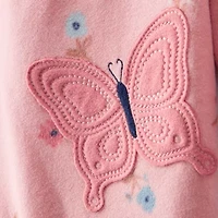 Carter's Toddler Girls Footed Fleece Round Neck Long Sleeve One Piece Pajama