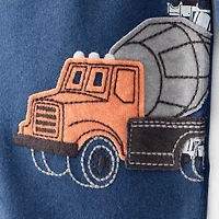 Carter's Toddler Boys Rib Round Neck Long Sleeve Footed Pajamas