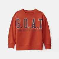 Carter's Little & Big Kid Boys Round Neck Long Sleeve Sweatshirt