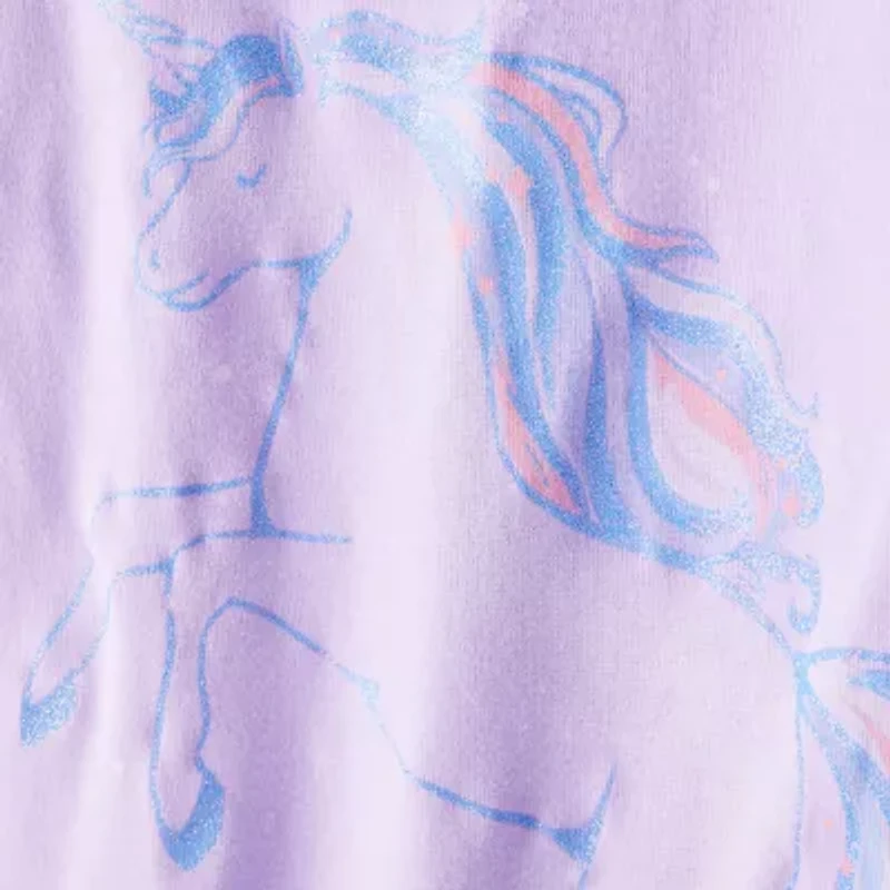 Carter's Little & Big Kid Girls Rib Round Neck Long Sleeve 4-pc. Pajama Sets