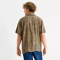 Arizona Mens Short Sleeve Relaxed Fit Button-Down Shirt