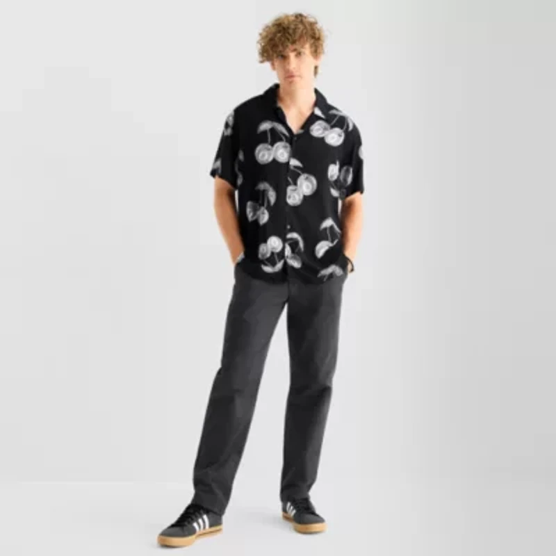 Arizona Mens Short Sleeve Relaxed Fit Button-Down Shirt