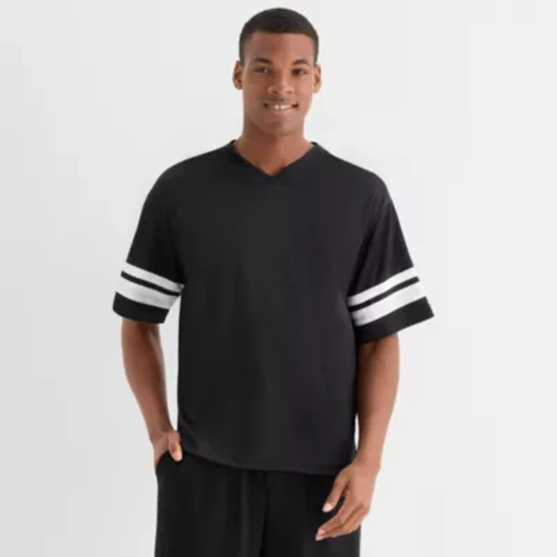 Xersion Mesh Mens V Neck Short Sleeve Quick Dry Active T-Shirt