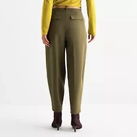 Worthington Womens Tapered Pleated Pant