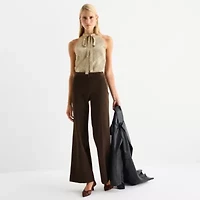 Worthington Womens Halter Neck Sleeveless Blouse