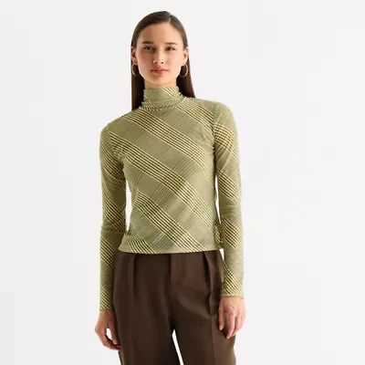 Worthington Womens Long Sleeve Turtleneck
