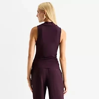 Worthington Womens Cowl Neck Sleeveless Blouse