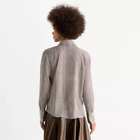 Worthington Womens Long Sleeve Blouse