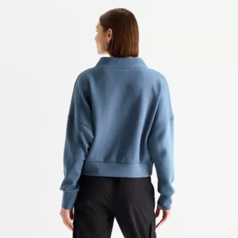 Stylus Womens Funnel Neck Long Sleeve Sweatshirt