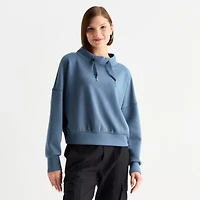 Stylus Womens Funnel Neck Long Sleeve Sweatshirt