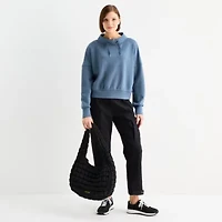 Stylus Womens Funnel Neck Long Sleeve Sweatshirt