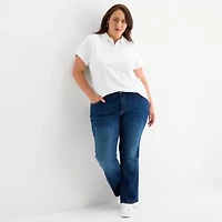 St. John's Bay Womens Plus Short Sleeve T-Shirt