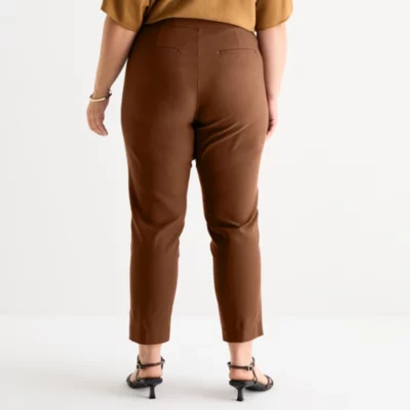 Worthington Womens Skinny Plus Slim Pant