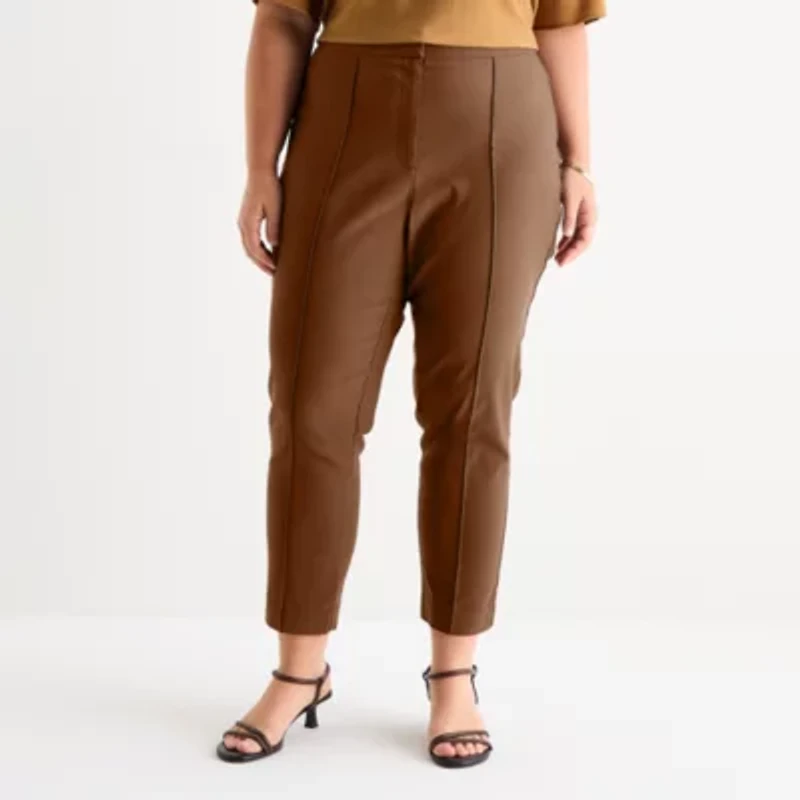 Worthington Womens Skinny Plus Slim Pant