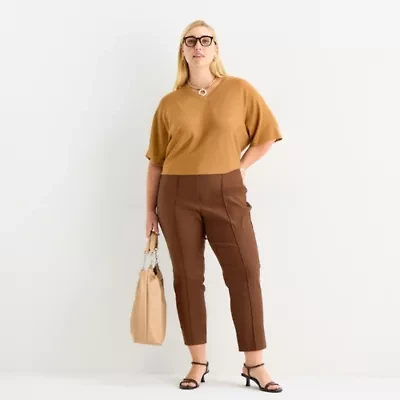 Worthington Womens Skinny Plus Slim Pant