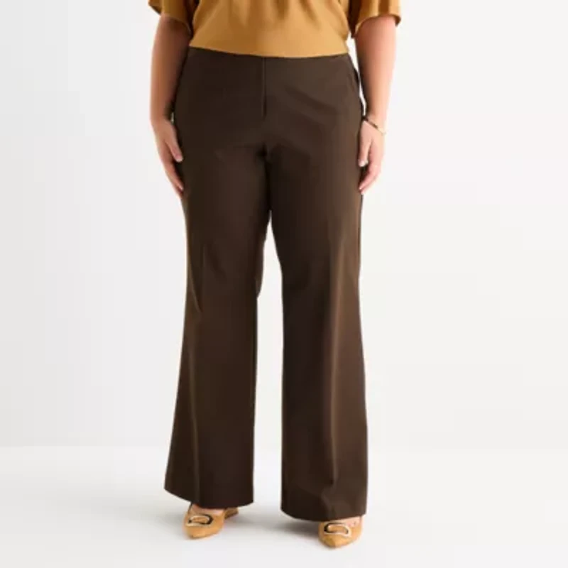 Worthington Plus Womens Fit and Flare Pant