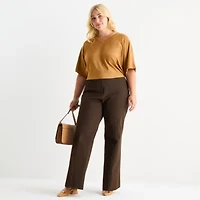 Worthington Plus Womens Fit and Flare Pant