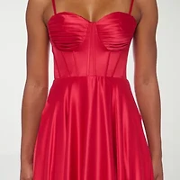 B. Smart Womens Sleeveless Juniors A-Line Dress
