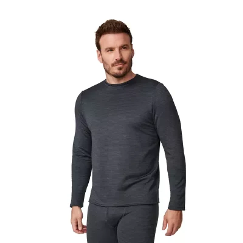 Free Country Mens Force Grid Crew Neck Long Sleeve Thermal Shirt