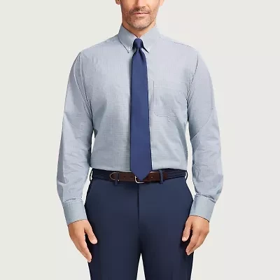 IZOD All Over Stretch Mens Regular Fit Easy Care Wrinkle Free Long Sleeve Dress Shirt