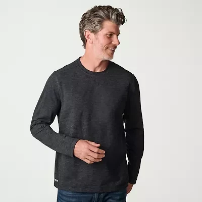 Free Country Mens Crew Neck Long Sleeve Stretch Fabric Active T-Shirt